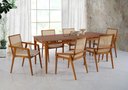 Ver imagem 3 de Mesa de Jantar 160cm 6 Lugares Madeira Maciça Savona Transparente