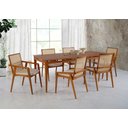 Ver imagem 3 de Mesa de Jantar 160cm 6 Lugares Madeira Maciça Savona