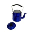 Ver imagem 4 de Jogo para Café Completo Chaleira Bule Leiteira com Apito Alumínio Cozinha Azul Docesar