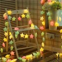 Ver imagem 4 de Cordão Varal Iluminado Estrelas Coloridas 10 Leds Natal Decoração