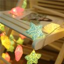 Ver imagem 3 de Cordão Varal Iluminado Estrelas Coloridas 10 Leds Natal Decoração