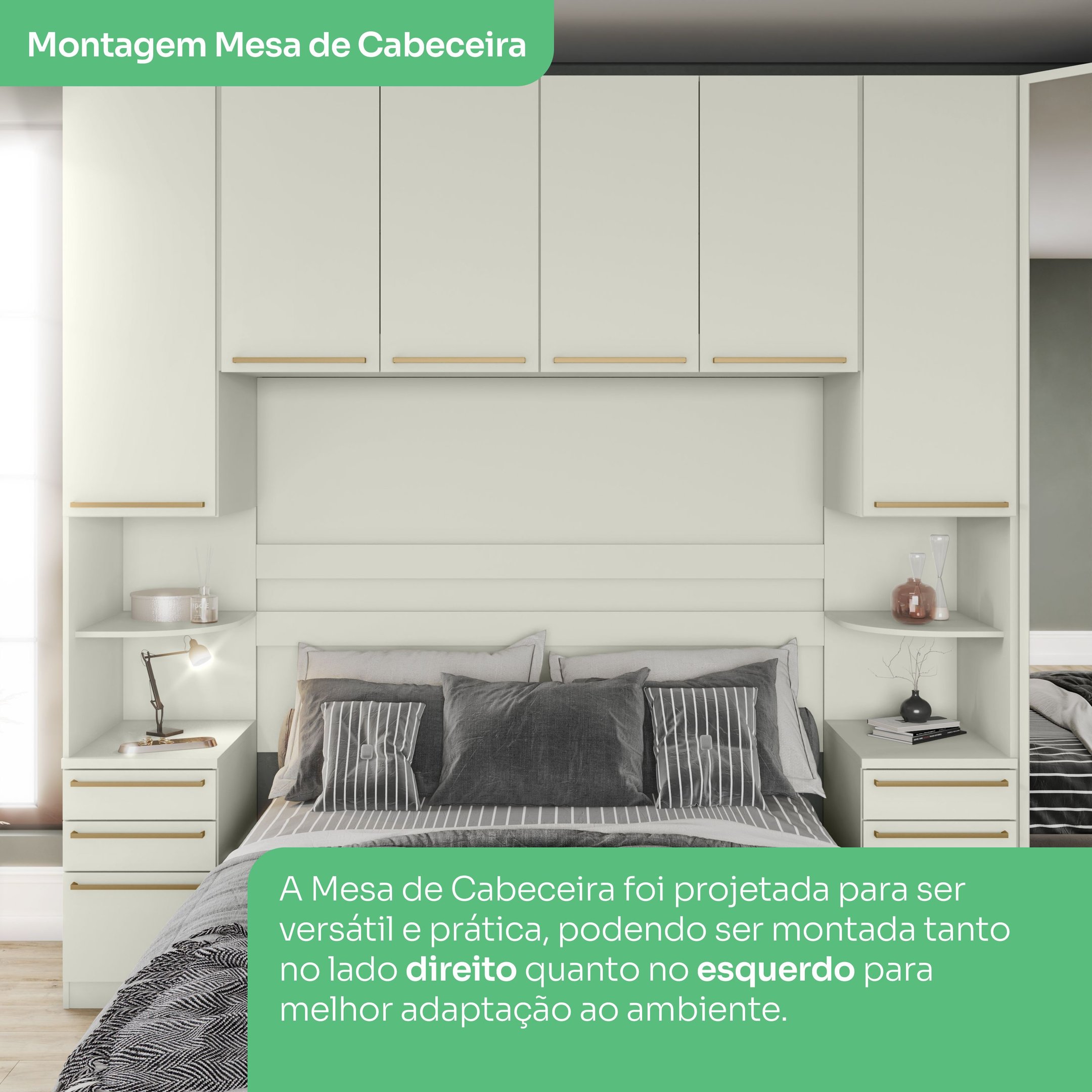 Quarto Modulado Completo Casal 5 Peças 10 Portas 12 Gavetas Predileto - 9