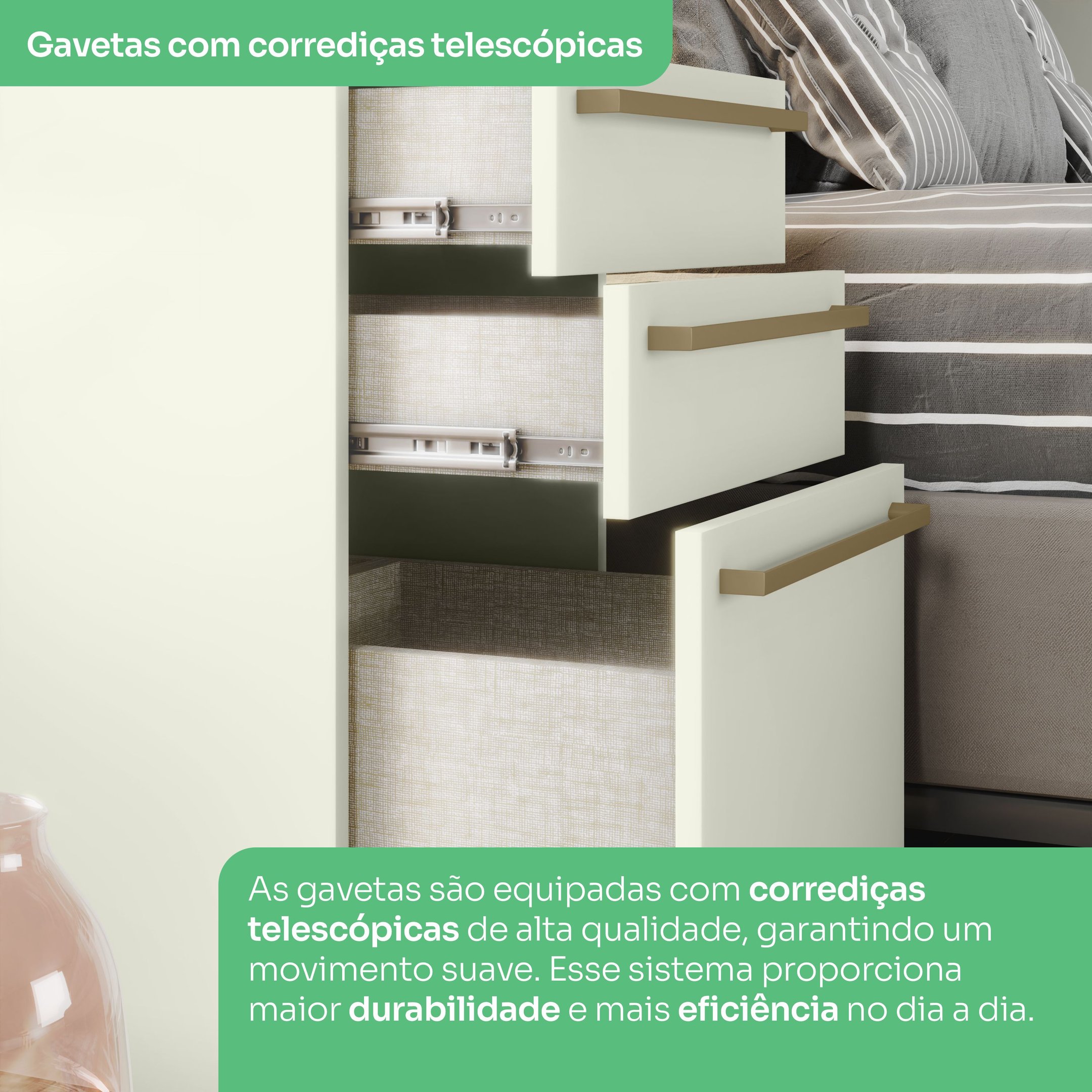 Quarto Modulado Completo Casal 5 Peças 10 Portas 12 Gavetas Predileto - 16