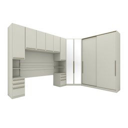 Quarto Modulado Completo Casal 5 Peças 10 Portas 12 Gavetas Predileto - 2