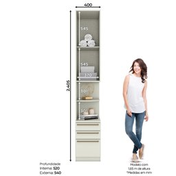 Quarto Modulado Completo Casal 5 Peças 10 Portas 12 Gavetas Predileto - 5