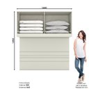 Ver imagem 7 de Quarto Modulado Completo Casal 5 Peças 10 Portas 12 Gavetas Predileto Bege/Areia HP