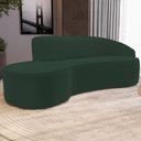 Ver imagem 2 de Sofá 5 Lugares Curvo Sala de Estar Living Firenze Direito D02 Veludo Verde Musgo 300 cm C-303 -