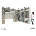 Ver imagem 2 de Quarto Modulado Completo Casal 5 Peças 10 Portas 12 Gavetas Predileto Marrom/Areia HP/Jequitiba