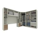 Ver imagem 3 de Quarto Modulado Completo Casal 5 Peças 10 Portas 12 Gavetas Predileto Marrom/Areia HP/Jequitiba