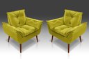 Ver imagem 1 de Kit 02 Poltronas Opala C/fibra Siliconada Suede Amarelo - Tucanos Estofados