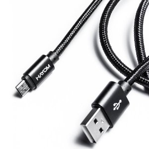 Cabo Usb Macho- Micro Usb 2.0 - 1 Metro Hayom - Cb1117 Preto