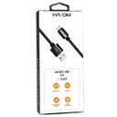 Ver imagem 3 de Cabo Usb Macho- Micro Usb 2.0 - 1 Metro Hayom - Cb1117 Preto