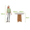 Ver imagem 2 de Conjunto Sala de Jantar Mesa Celebrare Tampo Vidro Red 100 Off White com 4 Cadeiras Téssera - Lopas