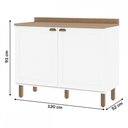 Ver imagem 4 de Balcão Buffet Iluminata 2 Portas 100% Mdf Branco - Genialflex