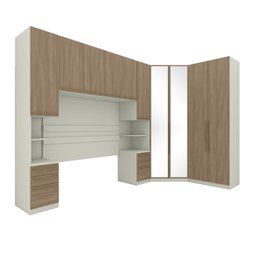 Quarto Modulado Casal Completo 5 Peças 10 Portas Predileto - 2
