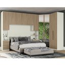 Ver imagem 1 de Quarto Modulado Casal Completo 5 Peças 10 Portas Predileto Marrom/Areia HP/Jequitibá