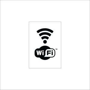 Placa - Wi-fi - 20cm X 15cm