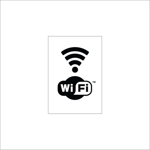 Placa - Wi-fi - 20cm X 15cm