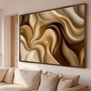 Ver imagem 1 de Quadro Abstrato Decorativo Essência do Deserto em Movimento