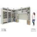 Ver imagem 2 de Quarto Modulado Completo Casal 6 Peças 12 Portas 12 Gavetas Predileto Marrom/Areia HP/Jequitiba