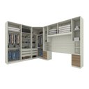 Ver imagem 3 de Quarto Modulado Completo Casal 6 Peças 12 Portas 12 Gavetas Predileto Marrom/Areia HP/Jequitiba