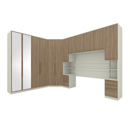 Quarto Modulado Completo Casal 6 Peças 12 Portas 12 Gavetas Predileto - 4