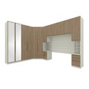 Ver imagem 4 de Quarto Modulado Completo Casal 6 Peças 12 Portas 12 Gavetas Predileto Marrom/Areia HP/Jequitiba