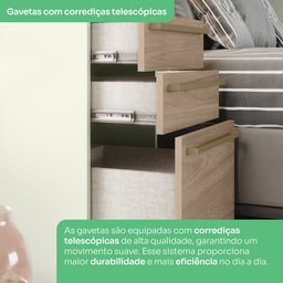 Quarto Modulado Completo Casal 6 Peças 12 Portas 12 Gavetas Predileto - 13