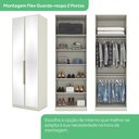 Ver imagem 7 de Quarto Modulado Completo Casal 6 Peças 12 Portas 12 Gavetas Predileto Bege/Areia HP