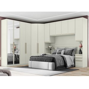 Quarto Modulado Completo Casal 6 Peças 12 Portas 12 Gavetas Predileto