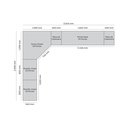 Ver imagem 5 de Quarto Modulado Completo Casal 6 Peças 12 Portas 12 Gavetas Predileto Bege/Areia HP