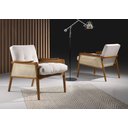 Ver imagem 2 de Poltrona Madeira Maciça Tela Natural Assento e Encosto com Fibra Siliconada Zâmbia