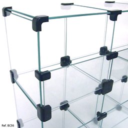 Baleiro Expositor Modulado em Vidro - 0,60 x0,60 x 0,20 - 3