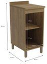 Ver imagem 3 de Armário de Cozinha Balcão 1 Porta 40cm com Tampo e Pés M621 Botanic Kappesberg