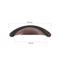 Ver imagem 2 de Kit com 12 Puxador Concha para Gaveta Puxadores Coloniais para Armarios Comoda Cozinha: Cobre Escova