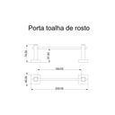 Ver imagem 2 de Porta Toalha de Rosto 24cm Inox Square SQ12540 Ducon Metais Preto/Fosco
