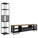 Ver imagem 1 de Rack 1 Gaveta Estante com Prateleira Industrial 17x23 Preto Mell Pp