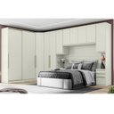 Ver imagem 1 de Quarto Modulado Completo Casal 6 Peças 11 Portas 9 Gavetas Predileto Bege/Areia
