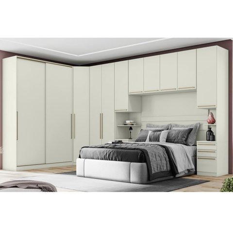 Quarto Modulado Completo Casal 6 Peças 11 Portas 9 Gavetas Predileto