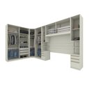 Ver imagem 3 de Quarto Modulado Completo Casal 6 Peças 11 Portas 9 Gavetas Predileto Bege/Areia