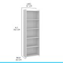 Ver imagem 5 de Kit 10 Estantes para Livros Multiuso com 5 Prateleiras Menu Móveis Branco