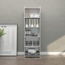 Ver imagem 3 de Kit 10 Estantes para Livros Multiuso com 5 Prateleiras Menu Móveis Branco