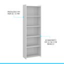 Ver imagem 4 de Kit 10 Estantes para Livros Multiuso com 5 Prateleiras Menu Móveis Branco