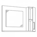 Ver imagem 3 de Armário de Banheiro 3 Portas 1 Gaveta com Espelho Branco/Creme Cnj1036 - Estilare Móveis