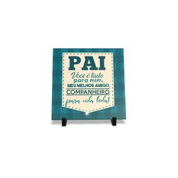 Porta Retrato Dia Dos Pais Decorativo em Azulejo Personalizados - 1