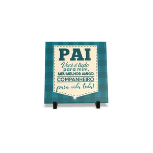 Porta Retrato Dia Dos Pais Decorativo em Azulejo Personalizados