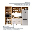 Ver imagem 7 de Cozinha Completa Modulada 4 Peças 8 Portas 4 Gavetas 100% MDF Nobre Bege/Cinamomo/Off White
