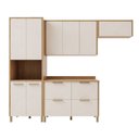 Ver imagem 2 de Cozinha Completa Modulada 4 Peças 8 Portas 4 Gavetas 100% MDF Nobre Bege/Cinamomo/Off White