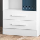 Ver imagem 3 de Livreiro Multiuso com 2 Gavetas Branco Kit com 2 - FdECOR