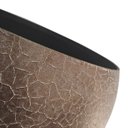 Ver imagem 2 de Vaso Castiçal Oval Decorativo com Pintura Craquelada em Metal 14x25cm